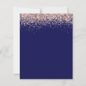 Budget Roos Gold Glitter Navy Evening Wedding (Achterkant)