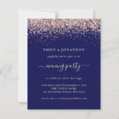Budget Roos Gold Glitter Navy Evening Wedding (Voorkant)