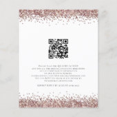 BUDGET Roos Gold Glitter QR Code Evite (Achterkant)