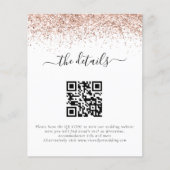 Budget Roos Gold Glitter QR Code Weddenschap Detai (Voorkant)