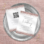 Budget Roos Gold Glitter QR Code Weddenschap Uitno