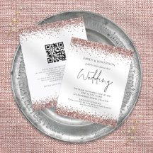 Budget Roos Gold Glitter QR Code Weddenschap Uitno