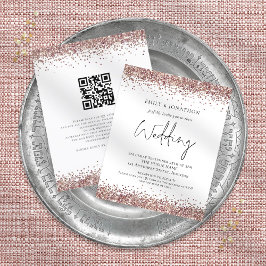 Budget Roos Gold Glitter QR Code Weddenschap Uitno
