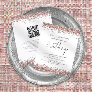 Budget Roos Gold Glitter QR Code Weddenschap Uitno