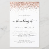 Budget Roos Gold Glitter QR Code Weddenschap Uitno (Voorkant)