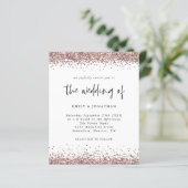 Budget Roos Gold Glitter QR Code Weddenschap Uitno (Staand voorkant)