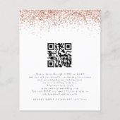 Budget Roos Gold Glitter QR Code Weddenschap Uitno (Achterkant)