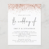 Budget Roos Gold Glitter QR Code Weddenschap Uitno (Voorkant)