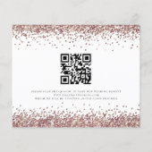 Budget Roos Gold Glitter QR Code Weduwsdatum (Achterkant)