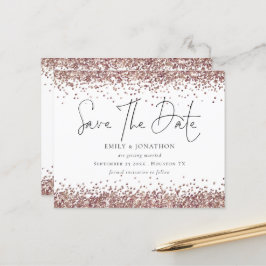 Budget Roos Gold Glitter QR Code Weduwsdatum