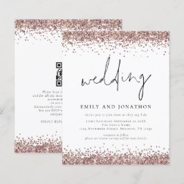 Budget Roos Gold Glitter QR Informal Weddenschap