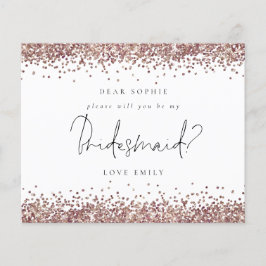 Budget Roos Gold Glitter Script Bridesmaid Request