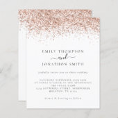 Budget Roos Gold Glitter Script Weddenschap (Voorkant / Achterkant)