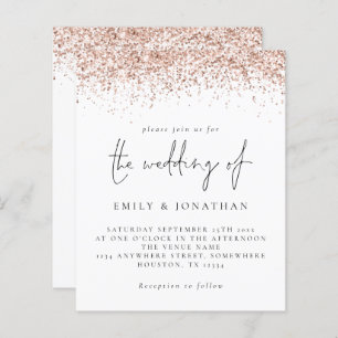 Budget Roos Gold Glitter Script Weddenschappen Uit