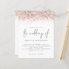 Budget Roos Gold Glitter Script Weddenschappen Uit
