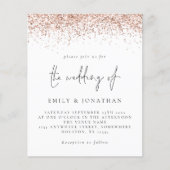 Budget Roos Gold Glitter Script Weddenschappen Uit (Voorkant)