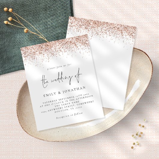 Budget Roos Gold Glitter Script Weddenschappen Uit