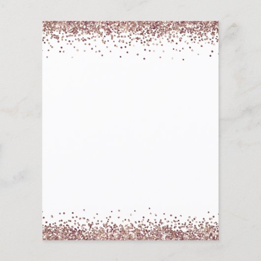 Budget Roos Gold Glitter Script Weduwschap RSVP (Achterkant)