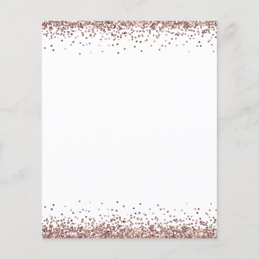 Budget Roos Gold Glitter Script Weduwschap RSVP (Achterkant)