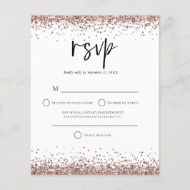 Budget Roos Gold Glitter Script Weduwschap RSVP