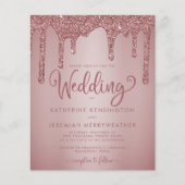 BUDGET Roos Gold Glitter Sparkle Wedding (Voorkant)