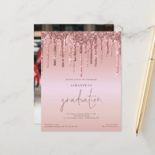 Budget Roos Gold Glitter Streven Foto Afstudeerder