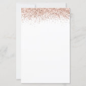 Budget Roos Gold Glitter Sweet 16 Birthday Invite (Achterkant)