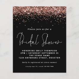 Budget Roos Gold Glitter Vrijgezellenfeest Black