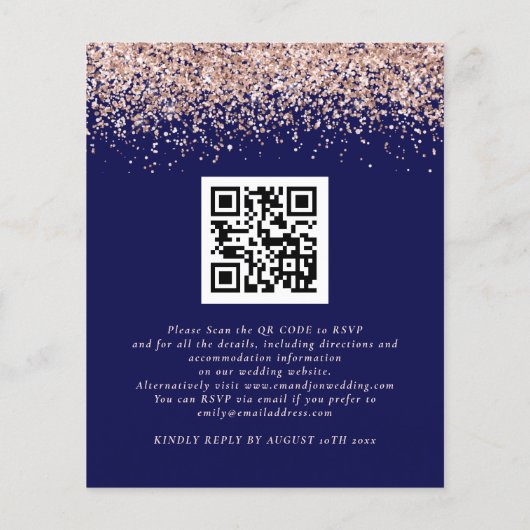 Budget Roos Gold Glitter We doen een QR marineverb (Achterkant)
