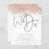 Budget Roos Gold Glitter We doen QR Weddenschap Ui (Voorkant / Achterkant)