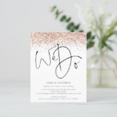 Budget Roos Gold Glitter We doen QR Weddenschap Ui (Staand voorkant)