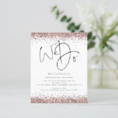 Budget Roos Gold Glitter We doen QR Weddenschap Ui (Staand voorkant)