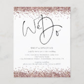 Budget Roos Gold Glitter We doen QR Weddenschap Ui (Voorkant)