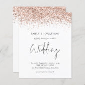 Budget Roos Gold Glitter Weddenschap (Voorkant / Achterkant)