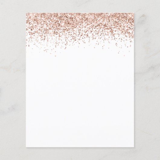 Budget Roos Gold Glitter Weddenschap (Achterkant)