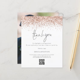 Budget Roos Gold Glitter Weddenschap QR Code Harte