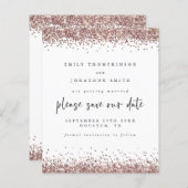 Budget Roos Gold Glitter Weddenschap White Save Da (Voorkant / Achterkant)