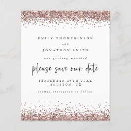 Budget Roos Gold Glitter Weddenschap White Save Da