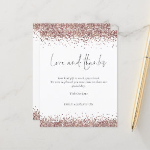 Budget Roos Gold Glitter Wedding Love and Bedankt