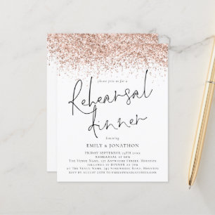 Budget Roos Gold Glitter Wedding Rehearsal Dinner