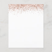 Budget Roos Gold Glitter Wedding White uitgenodigd (Achterkant)