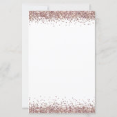Budget Roos Gold Glitter Wedding White Uitnodiging (Achterkant)