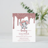 Budget Roos Gold Glitter zorgt voor een ellephant  (Staand voorkant)