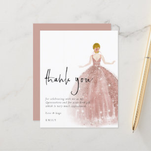 Budget Roos Gold Gown Blonde Quinceañera Bedankt