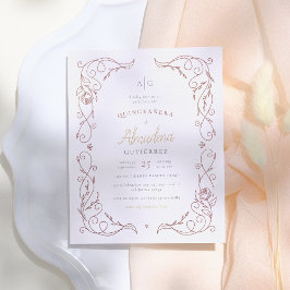 Budget Roos Gold Lijst Elegant Quinceañera Foto