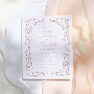 Budget Roos Gold Lijst Elegant Quinceañera Foto