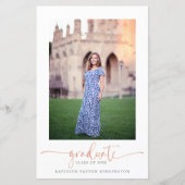 Budget Roos Gold Marble Afstuderen Aankondiging (Voorkant)