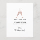 Budget Roos Gold Metallic 2022 - Nieuwjaarskaart (Achterkant)