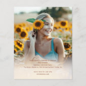 Budget Roos Gold Photo Graduparty Uitnodiging (Achterkant)