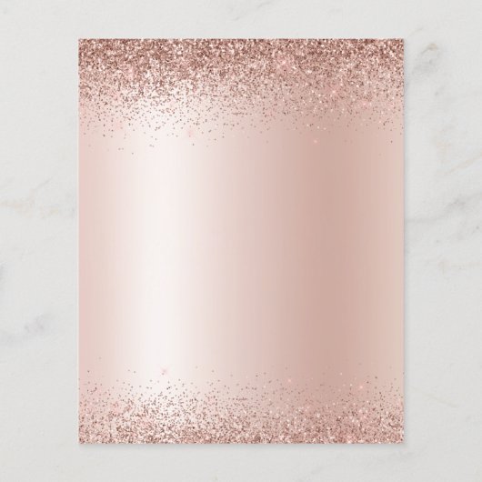 Budget Roos Gold Pink 2023 Afstuderen Glitter Flyer (Achterkant)